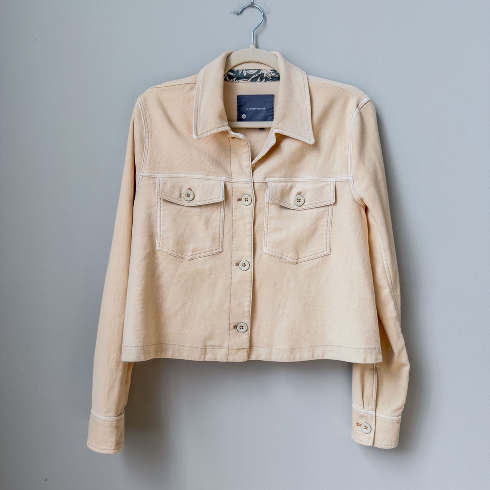 Anthropologie Minimalist Cottagecore Tan Boho Barn Jacket Fall Staple Size S